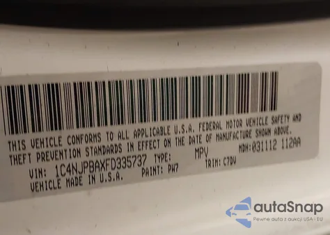 2015 Jeep Patriot Sport z USA, uszkodzony, nr VIN 1C4NJPBAXFD335737